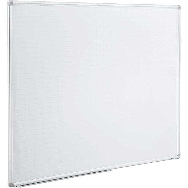 Global Industrial Magnetic Steel Dry Erase Planning Board with 1x2 Grid, Aluminum Frame, 48 x 36 695784